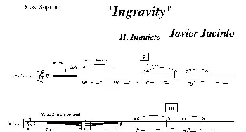 萨克斯谱 | Ingravity(第一乐章）(Saxo 萨克斯分谱)Javier Jacinto