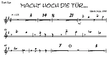 萨克斯谱 | Macht Hoch Die Tru…(上低音萨克斯分谱）