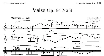 萨克斯谱 | 降A大调圆舞曲 Op.64 No.3(四重奏高音萨克斯分谱)肖邦