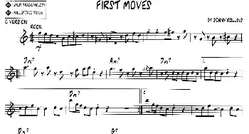 萨克斯谱 | FIRST MOVES(jazz系列萨克斯谱)sonny rollins