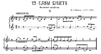 萨克斯谱 | 12首单簧管萨克斯重奏之九  莫扎特