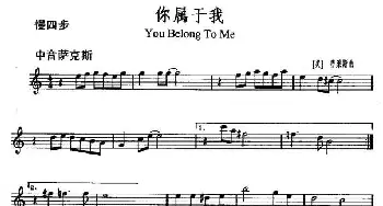 萨克斯谱 | 你属于我(You Belong to Me）