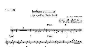 萨克斯谱 | Indian Summer(Trumpet in Bb）