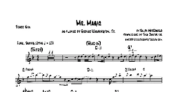 萨克斯谱 | Mr Magic(次中音萨克斯）