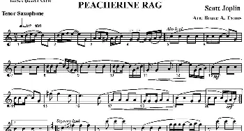 萨克斯谱 | PEACHERINE RAG(四重奏·次中音萨克斯分谱）