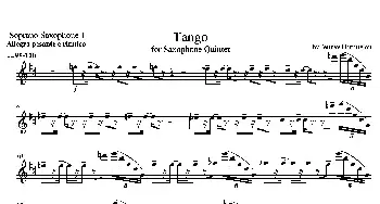 萨克斯谱 | Tango(四重奏高音萨克斯分谱）