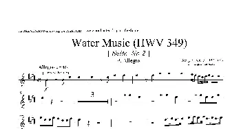 萨克斯谱 | Water Music(HWV.349 No.2）(第一高音萨克斯）