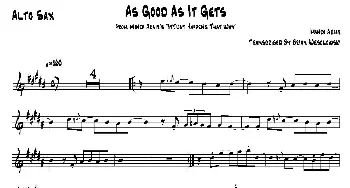 萨克斯谱 | As Good As It Gets(中音萨克斯）