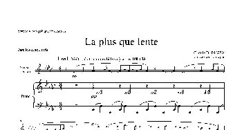 萨克斯谱 | La pius que lente(缓慢地圆舞曲）(高音萨克斯+钢琴伴奏)德彪西
