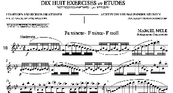 萨克斯谱 | 18 Exercicios ou Estudos de Marcel Mule - Enelruy Lira(马瑟·穆勒18首练习曲—10)Marcel Mule(马瑟·穆尔）