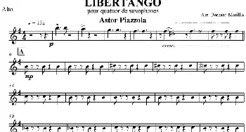 萨克斯谱 | LIBERTANGO(四重奏·中音萨克斯分谱）