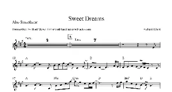 萨克斯谱 | Sweet Dreams(中音萨克斯）