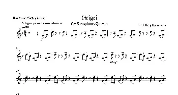 萨克斯谱 | Grigri(四重奏上低音萨克斯分谱）