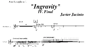 萨克斯谱 | Ingravity(第四乐章）(第一中音萨克斯分谱)Javier Jacinto