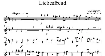 萨克斯谱 | Liebesfreud(四重奏第一高音萨克斯分谱）