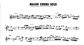 萨克斯谱 | MAJOR CHORD SOLO