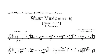 萨克斯谱 | Water Music(HWV.348 No.1）(第二上低音萨克斯）