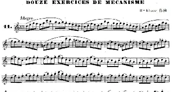 萨克斯谱 | H·Klose练习曲(douze exercices de mecanisme—11)H·Klose