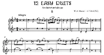 萨克斯谱 | 12首单簧管萨克斯重奏之八  莫扎特