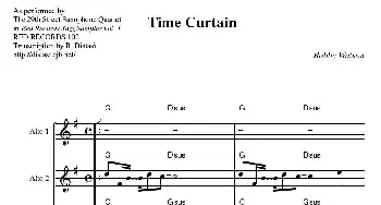 萨克斯谱 | 29th Street Saxophone Quartet - Time curtain(四重奏）