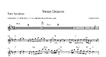 萨克斯谱 | Sweet Dreams(次中音萨克斯）