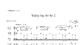 萨克斯谱 | b小调圆舞曲 Op.69 No.2 (四重奏总谱)肖邦