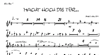 萨克斯谱 | Macht Hoch Die Tru…(第二中音萨克斯分谱）