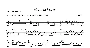 萨克斯谱 | Miss You Forever(次中音萨克斯）