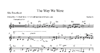 萨克斯谱 | The Way We Were(中音萨克斯）