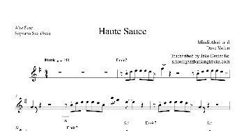 萨克斯谱 | Haute Sauce(中音萨克斯）