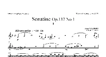 萨克斯谱 | Sonatine Op.137 No 1(四重奏次中音萨克斯分谱）