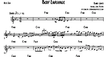 萨克斯谱 | Body Language(中音萨克斯）