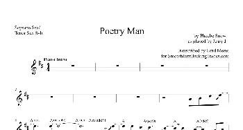 萨克斯谱 | Poetry Man(高音萨克斯/次中音萨克斯）