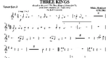 萨克斯谱 | THREE KINGS(第二次中音萨克斯分谱）