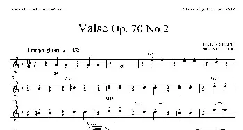 萨克斯谱 | f小调圆舞曲 Op.70 No.2(四重奏中音萨克斯分谱)肖邦
