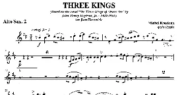 萨克斯谱 | THREE KINGS(第二中音萨克斯分谱）