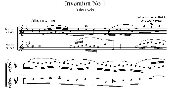 萨克斯谱 | Inventions 巴赫15首创意曲(二重奏—1）