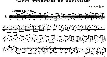 萨克斯谱 | H·Klose练习曲(douze exercices de mecanisme—8)H·Klose