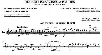 萨克斯谱 | 18 Exercicios ou Estudos de Marcel Mule - Enelruy Lira(马瑟·穆勒18首练习曲—12)Marcel Mule(马瑟·穆尔）