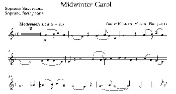 萨克斯谱 | Midwinter Carol(四重奏分谱）