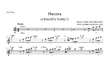 萨克斯谱 | Havana(中音萨克斯）