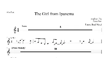 萨克斯谱 | The Girl FromIpanema(中音萨克斯）