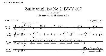 萨克斯谱 | Suite anglaise No 2,BWV 807(法国组曲之二·布列舞曲）(四重奏总谱)巴赫