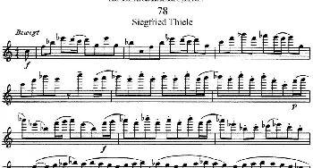 长笛曲谱 | 斯勒新老风格长笛练习重奏曲(第一部分)NO.78  Siegfried Thiele S. (斯勒)