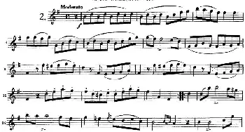 长笛曲谱 | 德维埃纳六个长笛二重奏小段Op.82——Flute 2(NO.2)Devienne (德维埃纳）