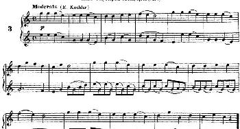 长笛曲谱 | 柯勒40首长笛提高练习曲OP.55(NO.3-NO.4)Kohler (柯勒)