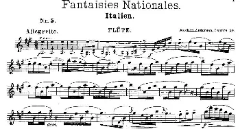 长笛曲谱 | Fantaisies nationales. Italien(Op.59 No.5)[丹麦]安德森