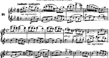 长笛曲谱 | 柯勒40首长笛提高练习曲OP.55(二重奏)NO.14  Kohler (柯勒）