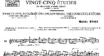 长笛曲谱 | Moyse - 25 Studies after Czerny flute 之18(25首改编自车尔尼作品的练习曲)Moyse