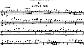 长笛曲谱 | 斯勒新老风格长笛练习重奏曲(第一部分)NO.80  Siegfried Thiele S. (斯勒)